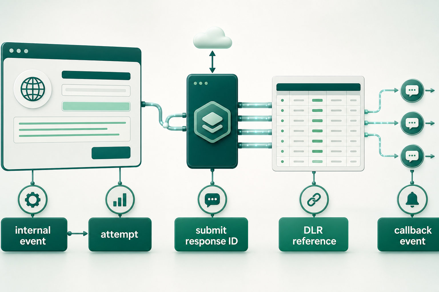 Which identifiers can exist in HTTP, SMPP, and DLRs