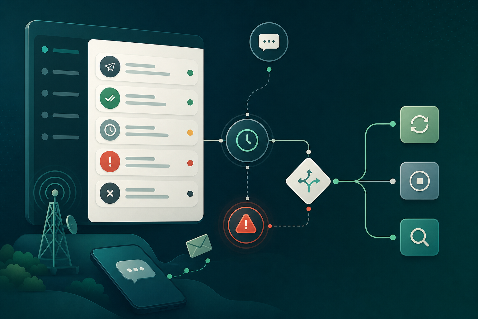 Diagramma operativo delle decisioni per i retry degli SMS transazionali
